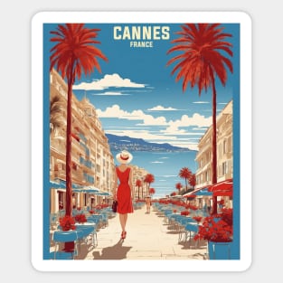 Cannes France Vintage Travel Poster Tourism Magnet